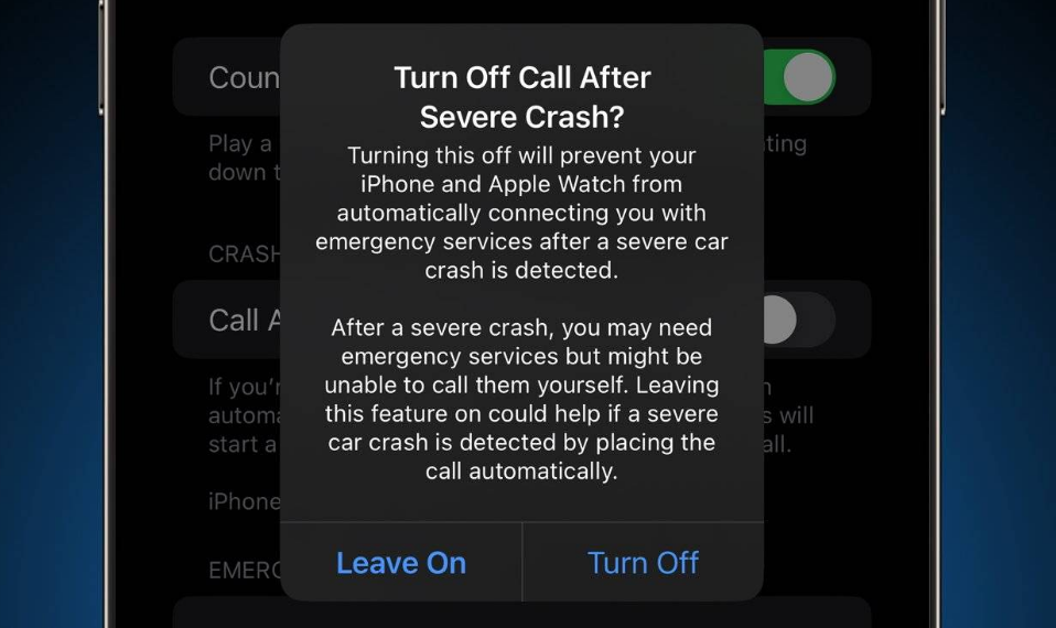 宣恩苹果14维修分享 iPhone 14 和 Apple Watch 上关闭崩溃检测 